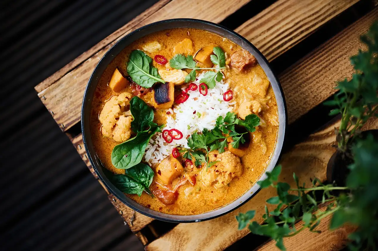 Groene curry groenten