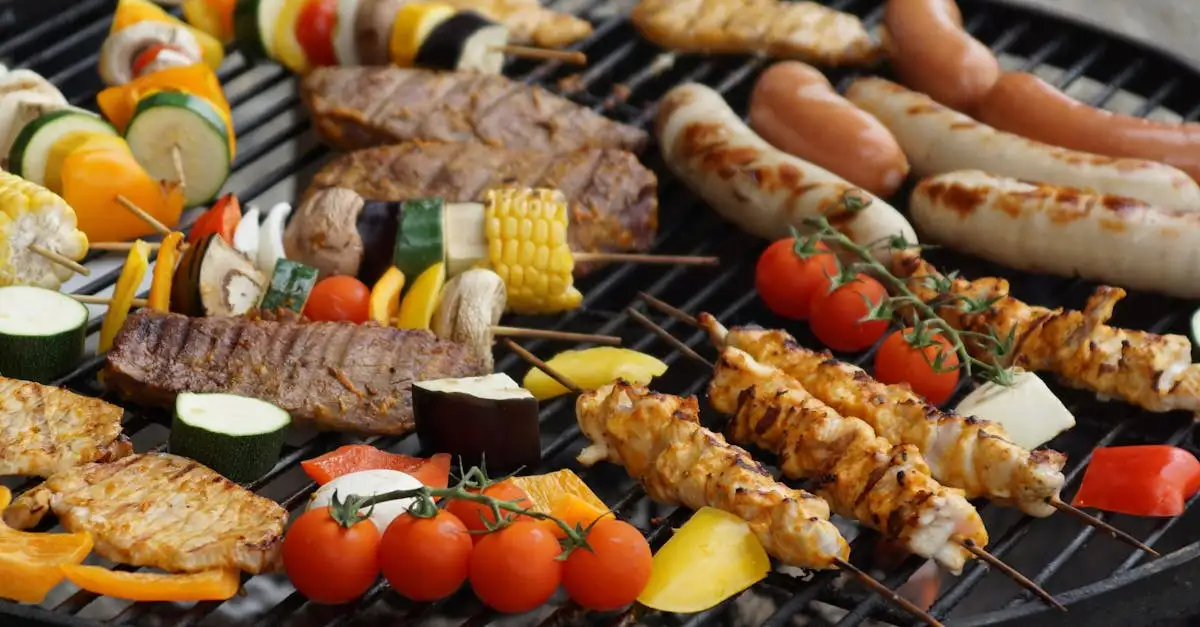 Groenten spiezen bbq
