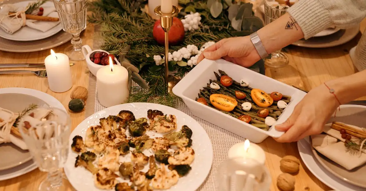 Heerlijke kerstdiner groenten voor een feestelijk menu
