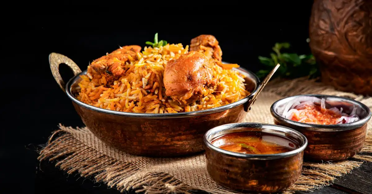 Kip met rijst en curry en groenten