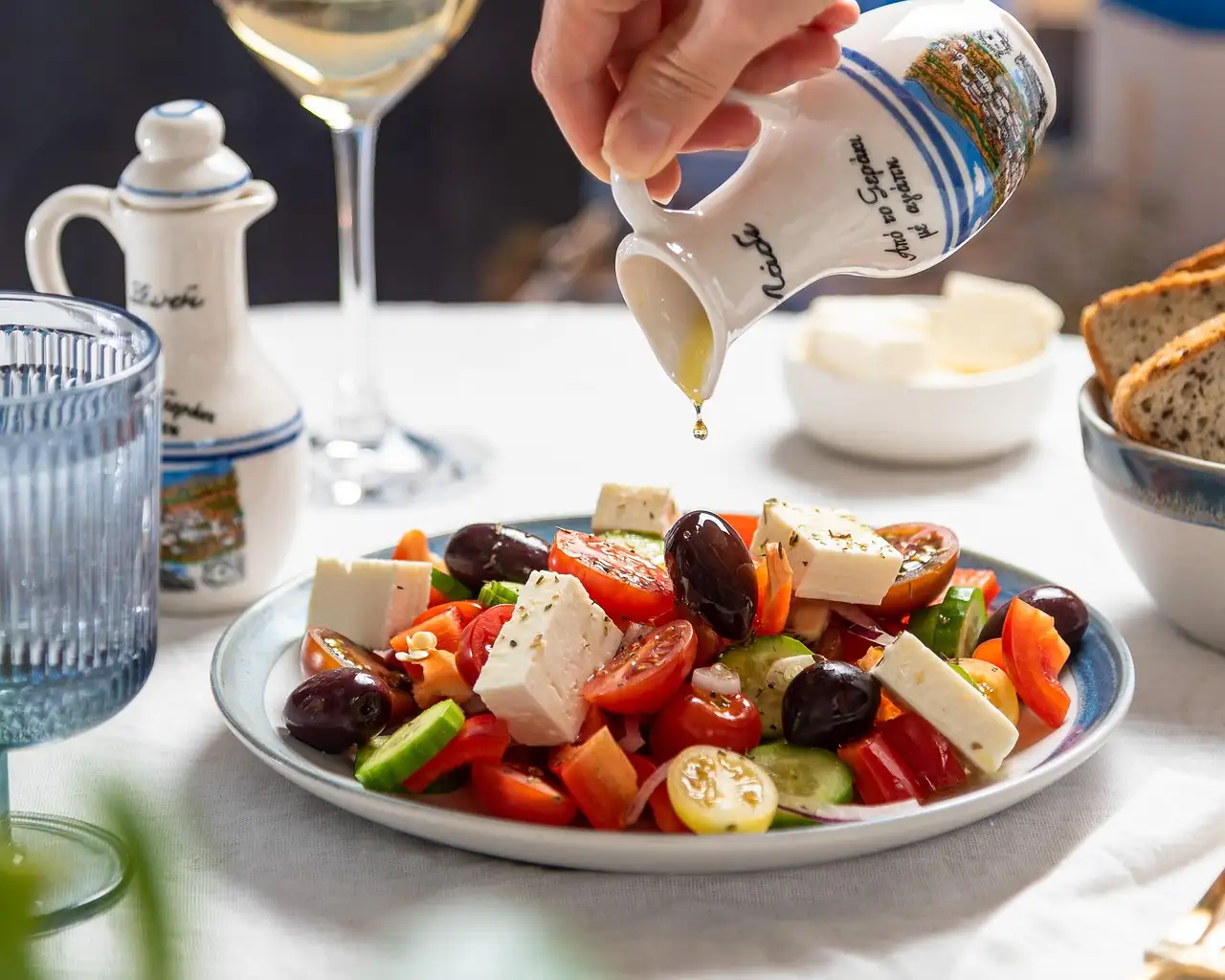 Salade gegrilde groenten feta
