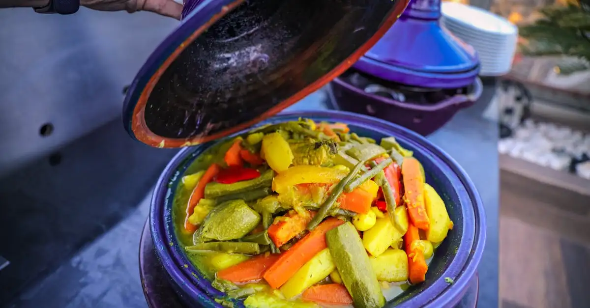 Tajine met lamsvlees en groenten