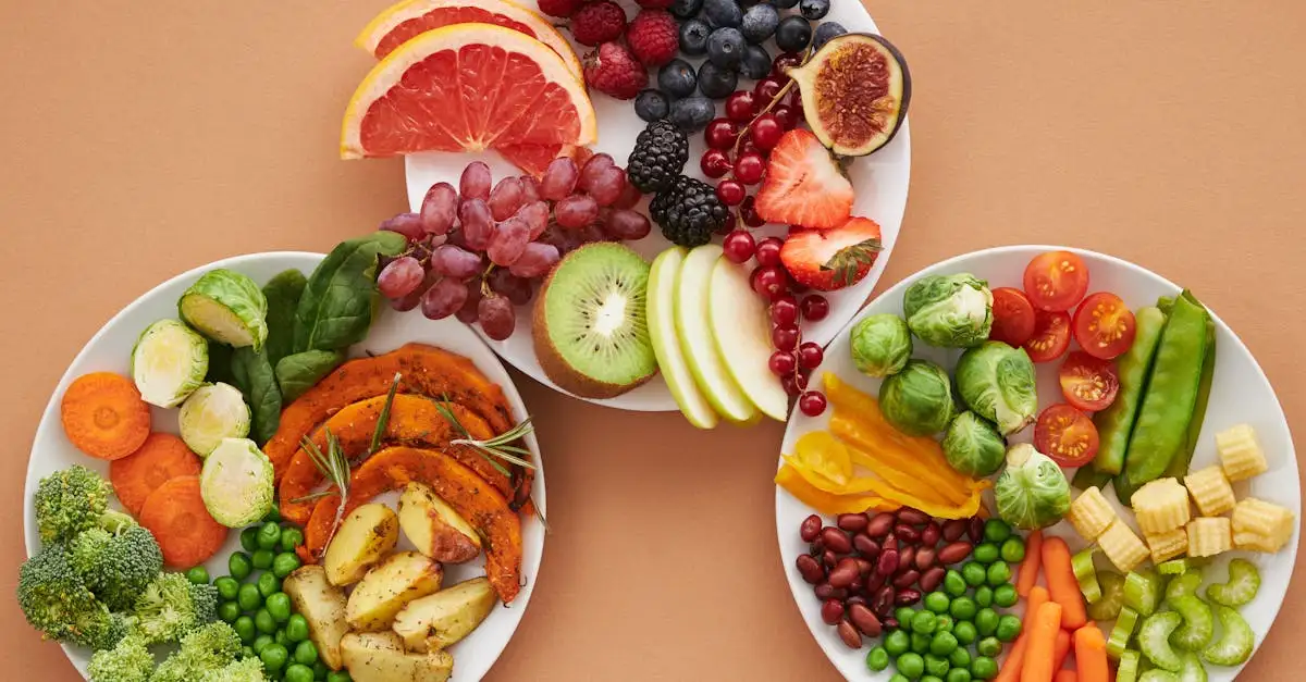 Groenten en fruit met vitamine c